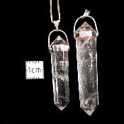 Cristal de Roche Pendentif Biterminé