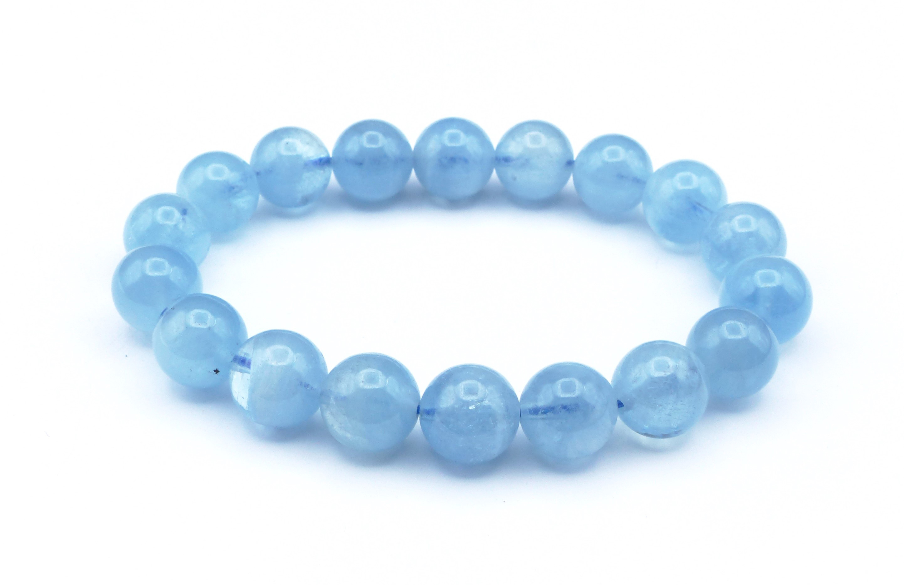 Photo dune Aigue Marine en bracelet boule