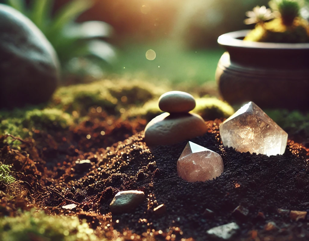 Photo de la purification avec la terre
