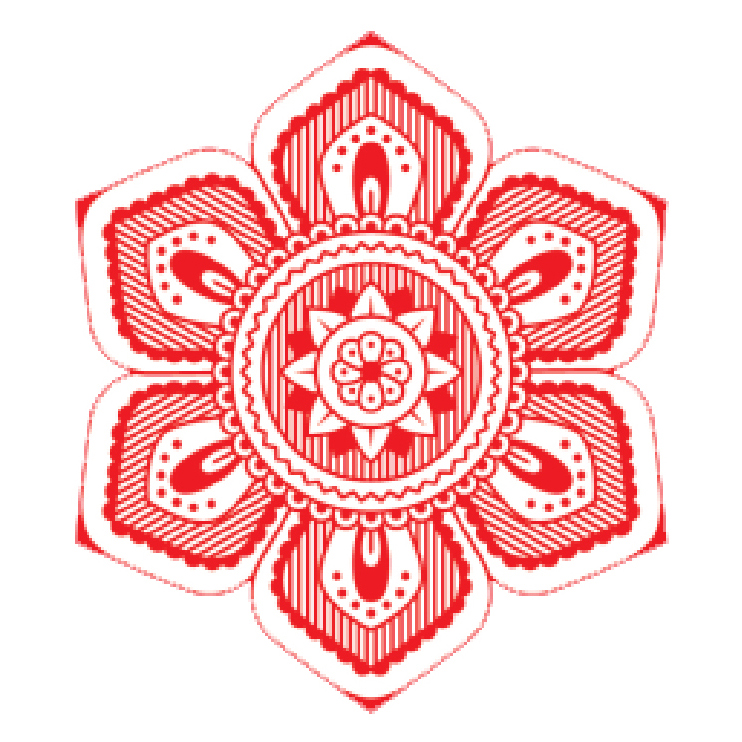 Image d'une fleur  6 ptale reprsentatant le 3eme chakra