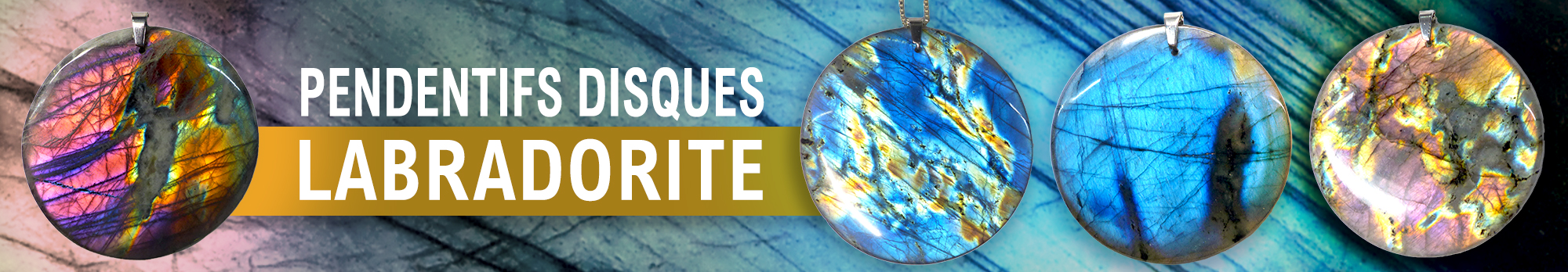 Pendentifs disques labradorites