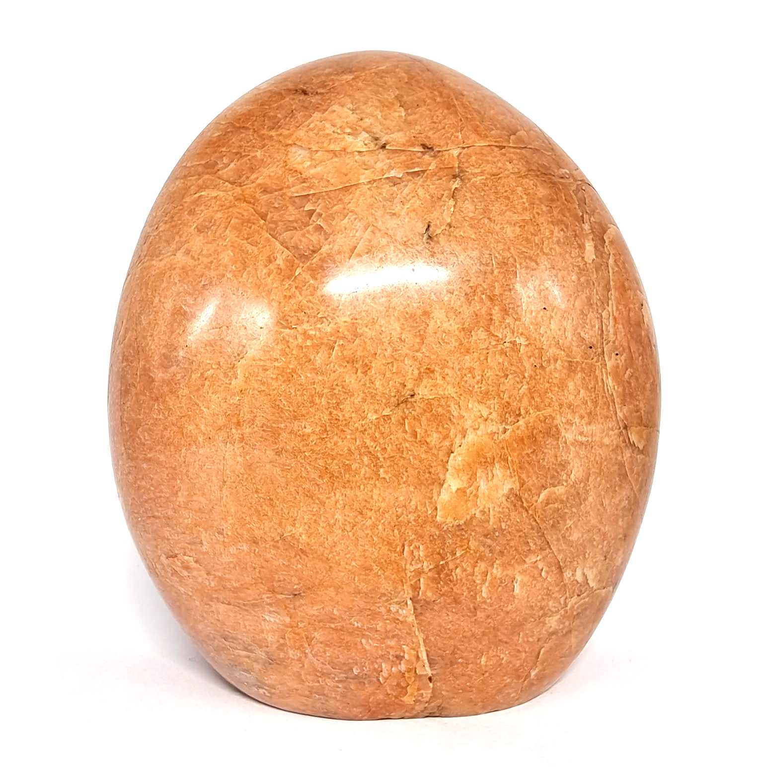 Photo de pierre de lune orange en forme libre
