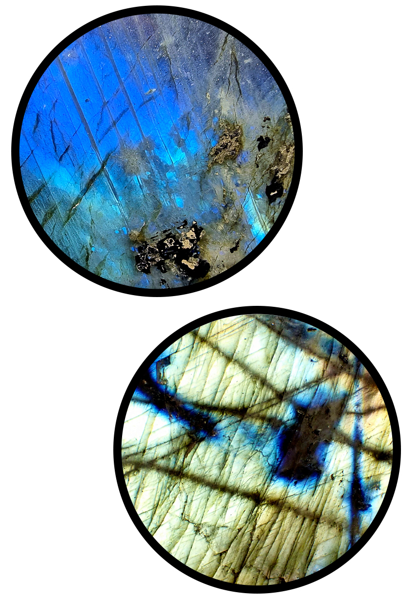 Photo de dtail de labradorite 